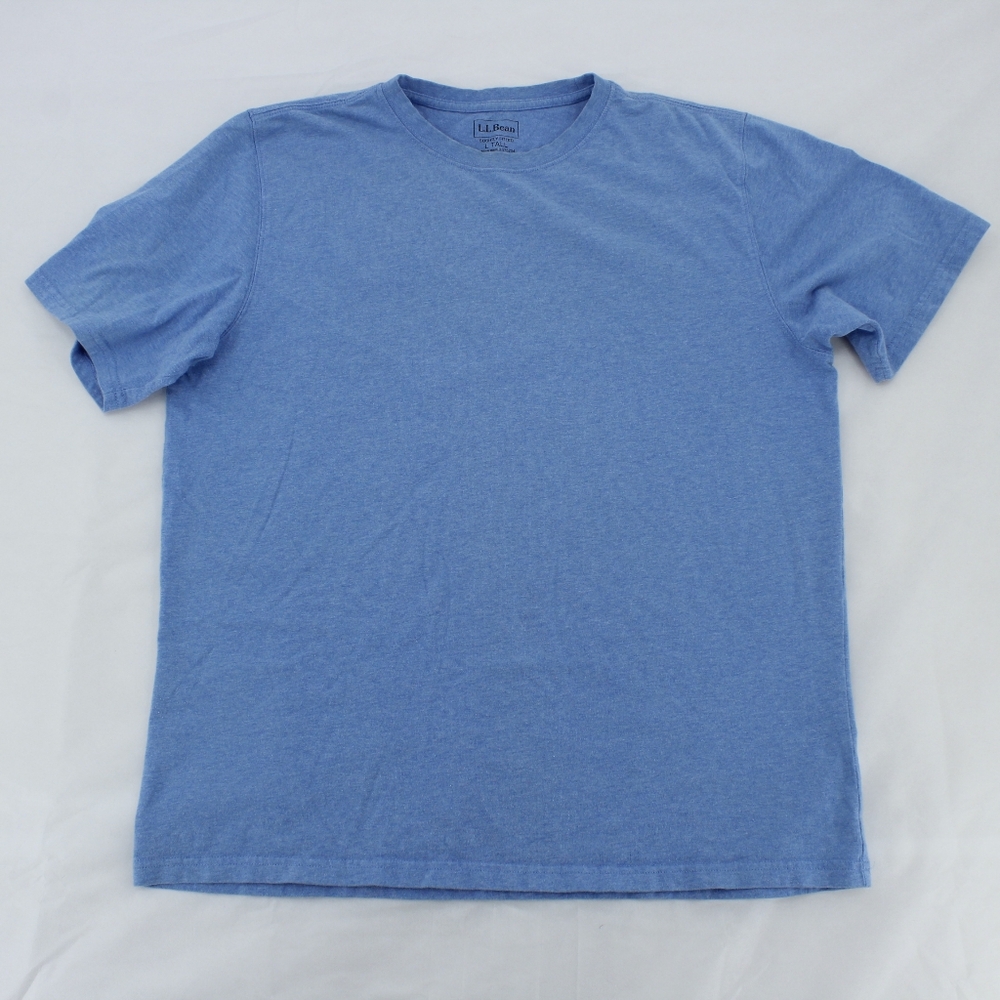 L.L.Bean Short-Sleeve T-Shirt in Heather Blue - Size L
